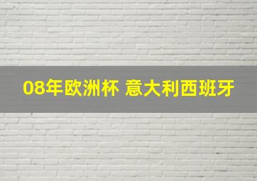 08年欧洲杯 意大利西班牙